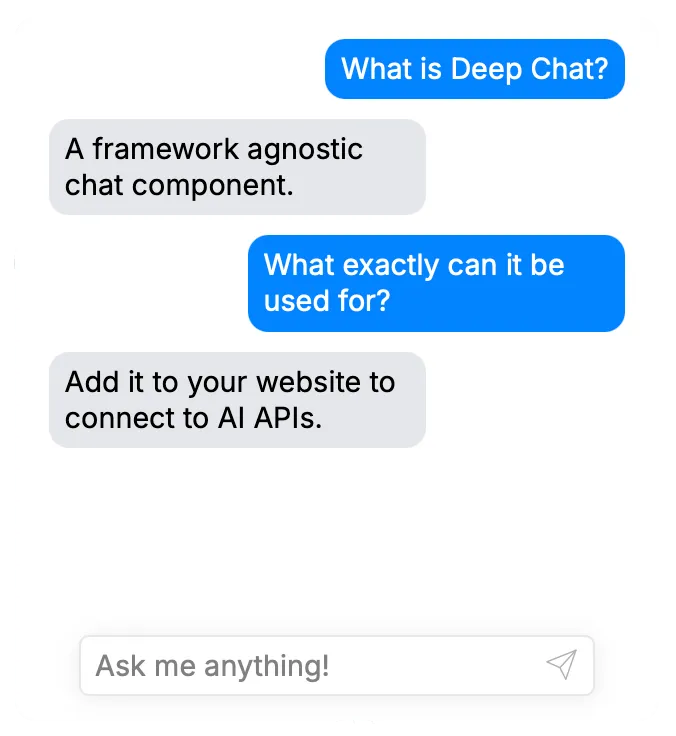 Example chatbot screenshot