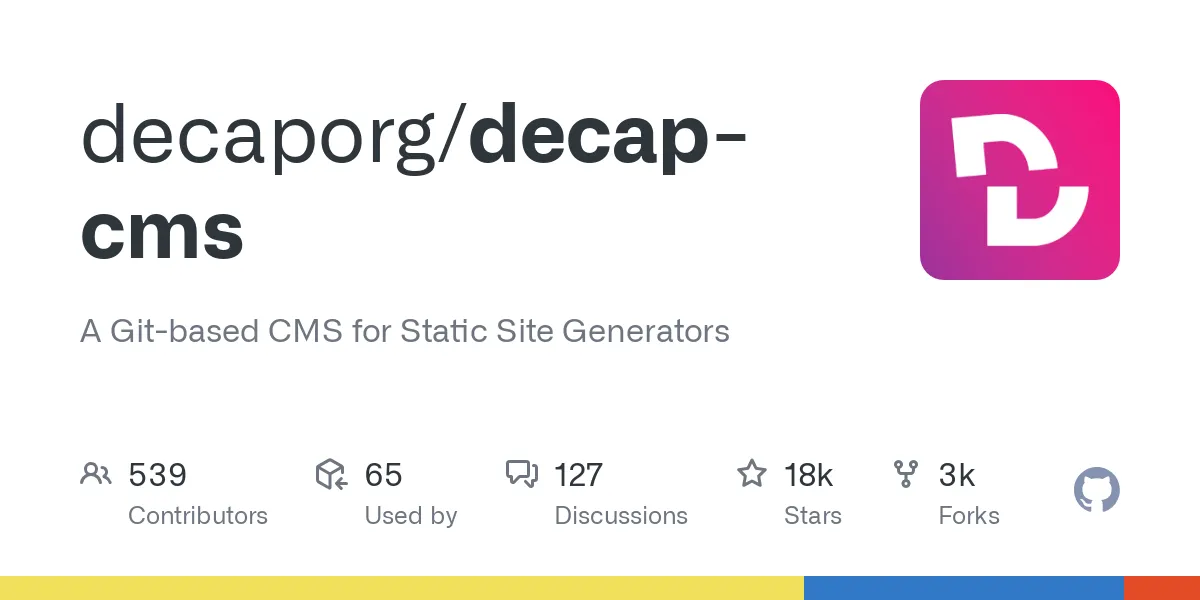 Screenshot of recap CMS git details